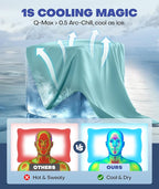 Ice Cooling Pillowcase for Hot Sleepers, Instantly Cool, Stays Cold All Night - Image 2