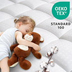 LEISURE TOWN Cotton Mattress Pad Twin Size Fitted Quilted Mattress Cover Pillow - Image 2