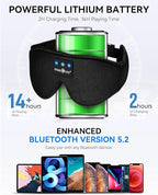MUSICOZY Sleep Headphones Bluetooth 5.4 Headband Sleeping Eye Mask - Image 4