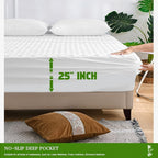 UNILIBRA King Mattress Pad Waterproof Rayon Made from Bamboo, Fitted Deep - Image 6