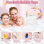Infowush Baby Bath Toys, Unicorn Bath Bubble Machine Toddler Bath Toys - Image 3