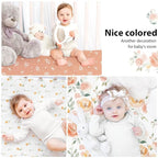 Baby Mini Crib Sheets Girl, Portable 38”x26” Pack and Play Sheets Fitted - Image 9