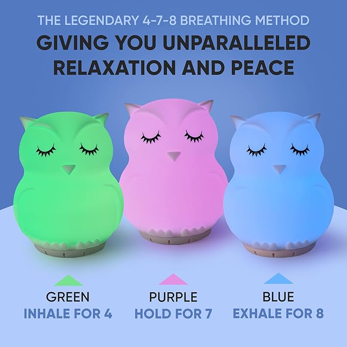 Mindfulness 'Breathing Owl' | 4-7-8 Guided Visual Meditation Breathing Light | - Image 3