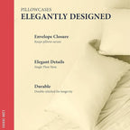 100% Egyptian Cotton Pillow Cases Standard/Queen Size Set of 2 - Image 4