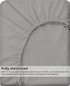 HBHLFZ Queen Fitted Sheet Only, Soft Breathable Bottom Sheet - Image 5