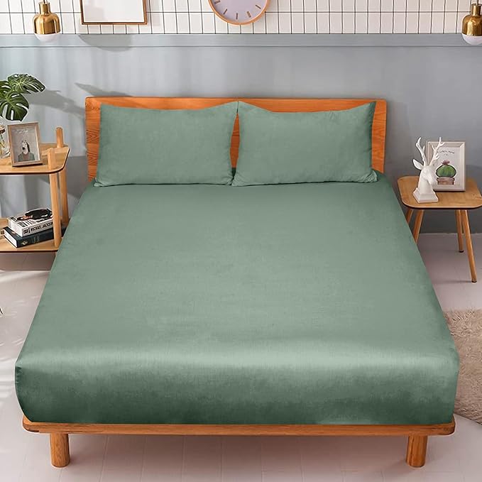 ROYALE LINENS 300 Thread Count 100% Long Staple Combed Cotton Fitted Sheet Queen - Image 9