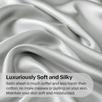 BEDELITE Satin Fitted Sheet and Pillowcase Set, Luxury Soft Similar to Silk - Image 3