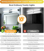 Bathroom Lighting Fixtures Over Mirror: ETL Certified 24 Inch Black Modern LED - Image 4