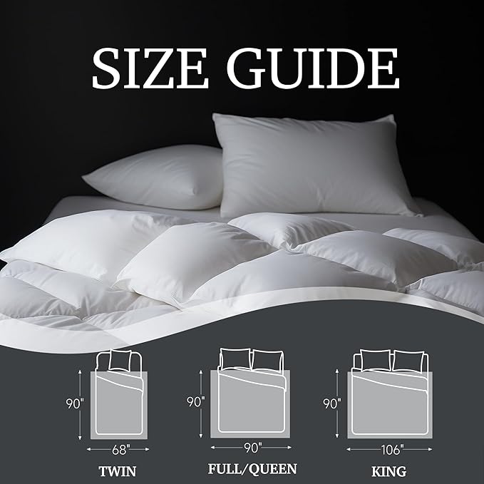 Hotel Grand Luxury White Goose Feather Down Fiber Comforter King Size, 100% - Image 5
