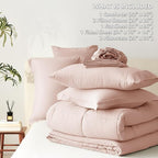 CozyLux Full Size Comforter Sets Blush Pink - Image 7