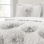 Lush Decor Serena Comforter Set, 3 Piece Set, Light Gray - Image 4