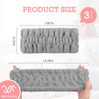 3PCS Spa Headband for Women – Soft Terry Cloth Hairband for Facial Makeup - Image 2