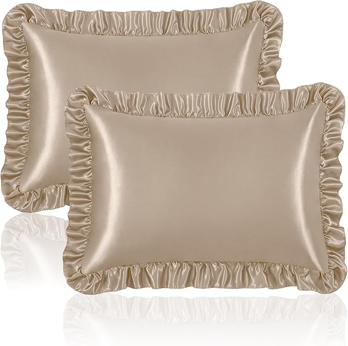 Homiest Ruffle Satin Pillowcase by Homiest