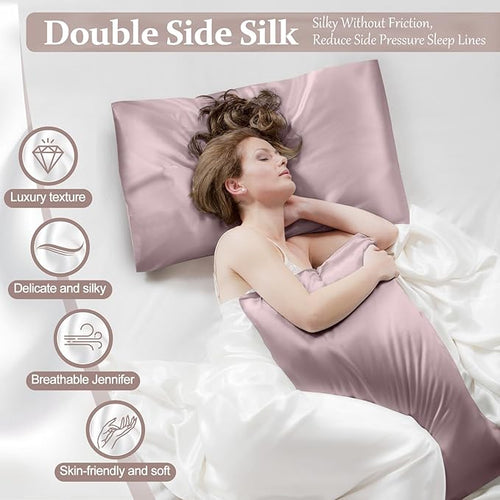 2 Pack 100% Pure Silk Pillowcase - Image 2