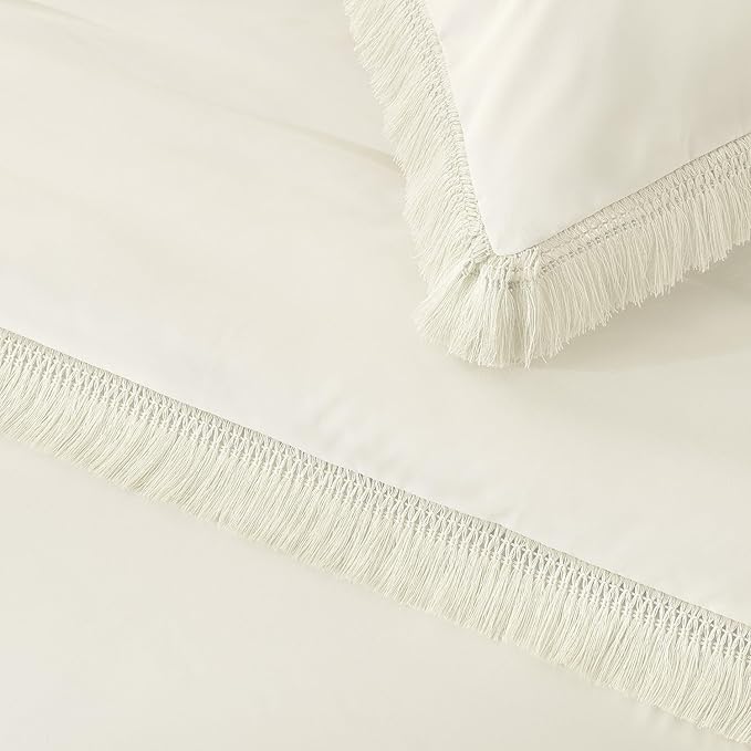 Andency California King Comforter Set Ivory - Image 8