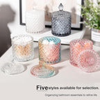 2 Pack Qtip Holder Thick Glass Apothecary Jars - Image 7