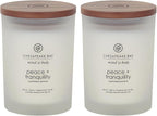 Chesapeake Bay Candle Peace + Tranquility Scented Candles Medium Size 2-Pack by ChesapeakeBayFragrance