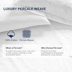 California King Size Flat Sheet 2 Pack, 100% Cotton Percale Flat Bed Sheet - Image 2