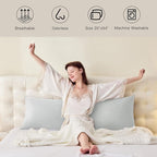 DOWNSTORIA Body Pillow Cover, Ultra Soft Microfiber Long Pillowcase, Envelope - Image 4
