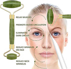 Premium Jade Roller with Gua Sha Set, Natural Green Jade Stone, Face Massage - Image 7
