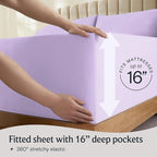 LuxClub 3 PC Sheet Sheets Deep Pockets 18" Eco Friendly Wrinkle - Image 6