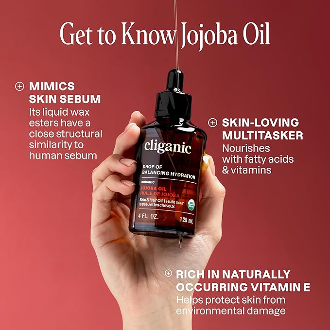 Cliganic Organic Jojoba Oil 16 oz, 100% Pure | Bulk, Natural Cold Pressed - Image 4