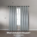 Amazon Basics Jacquard 2-Piece 100% Blackout Curtains, Living Room and Bedroom - Image 5