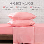 MR&HM Satin Bed Sheets, King Size Sheets Set - Image 7