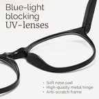 IBOANN Blue Light Glasses for Woman/Men, Fashion Blue Light Glasses Men - Image 3
