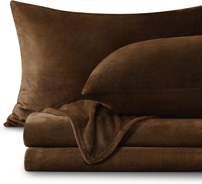 BEDELITE Flannel Sheets Twin Size Brown by BEDELITE
