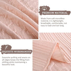 Yiran Blush Pink Quilt Set Queen Size, 3 Piece Reversible Bedspreads Bedding Set - Image 6
