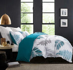 SLEEPBELLA Duvet Cover Twin, 600 Thread Count Cotton Leaf Botanical Pattern by SLEEPBELLA