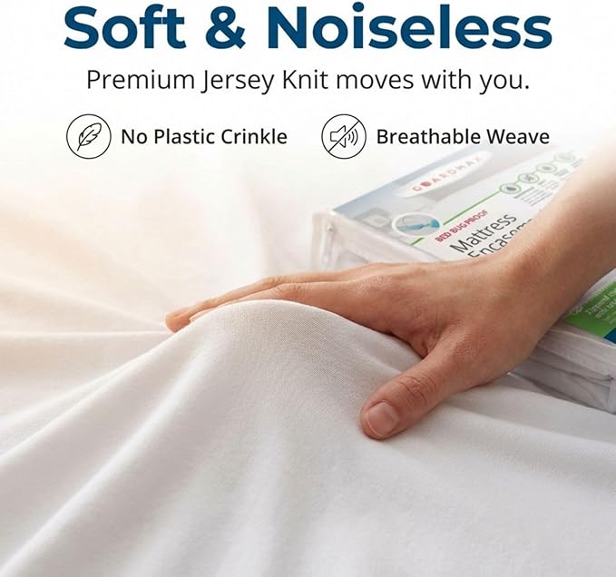 Guardmax Jersey Knitted California King Zippered Mattress Encasement - Image 7