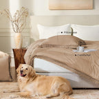 Andency Taupe Comforter Set California King, 3 Pieces Boho Tassel Lightweight - Image 5