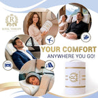 Royal Therapy Travel Memory Foam Pillow 2-Pack, Neck Pillow Bamboo Adjustable - Image 7