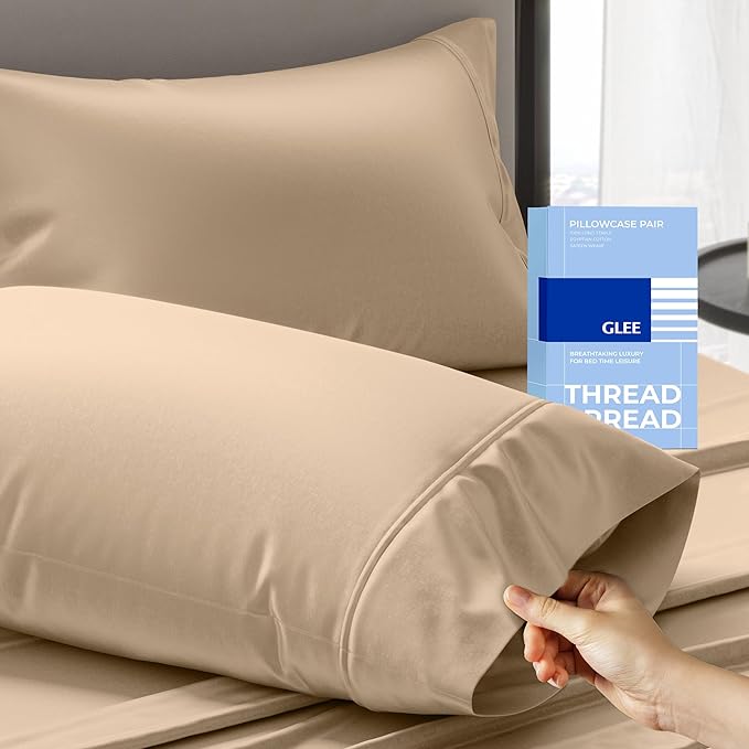 Thread Spread 100% Cotton Pillow Cases Queen Size Set of 2 by THREADSPREAD