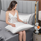 Mulberry Silk Pillowcase for Hair and Skin, Queen Size Cooling Silk Pillow Case - Image 5