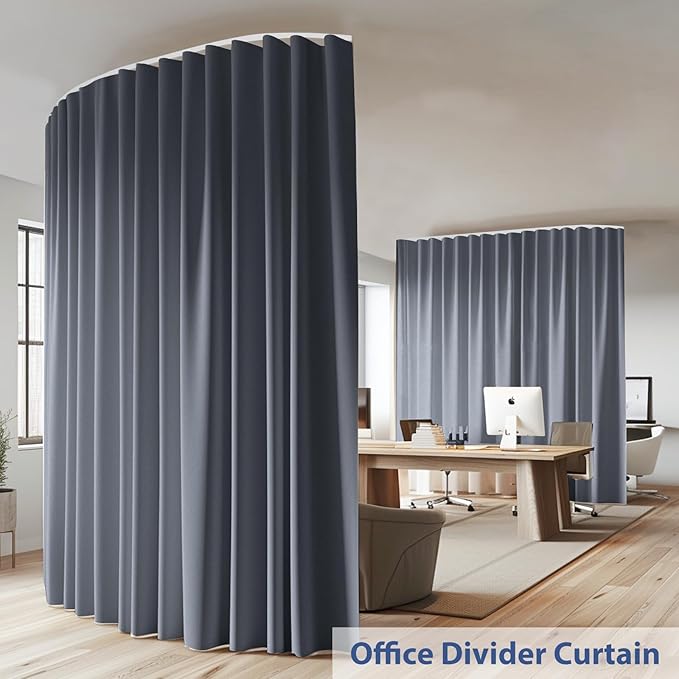 Room Divider Ceiling Mounted Curtains Track Sets Extra Wide Blackout Curtain - Image 2