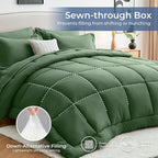 Sasttie Twin XL Comforter Set, 5 Pieces Twin XL Bed in a Bag, Complete Bedding - Image 3