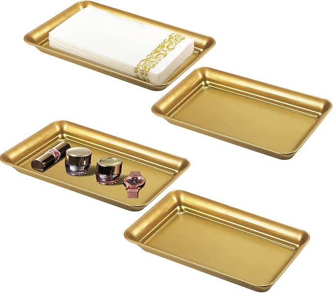 SheeChung Vintage Farmhouse Decor Metal Vanity Tray, Countertop Guest Hand by SheeChung
