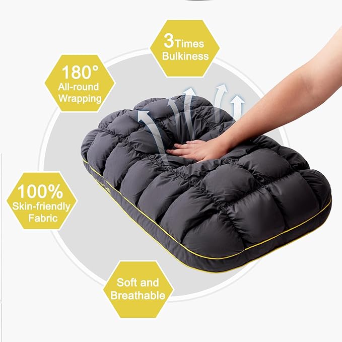 YOUR MOON Fluffy Support Bed Pillow Queen Size, Super Soft Premium - Image 4