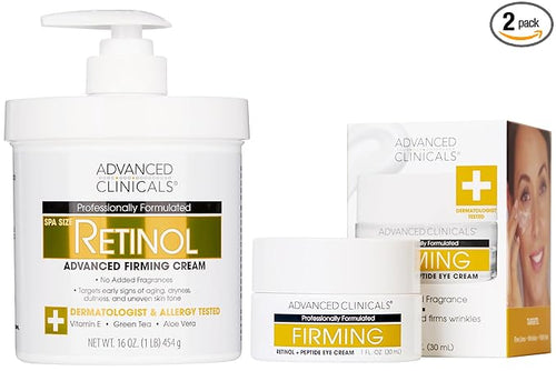 Advanced Clinicals Advanced Firming Retinol Body Lotion + Retinol Eye Cream by AdvancedClinicals