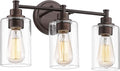 FEMILA 3-Light Vanity Light, Farmhouse Bathroom Light Fixtures, Metal Wall by FEMILA