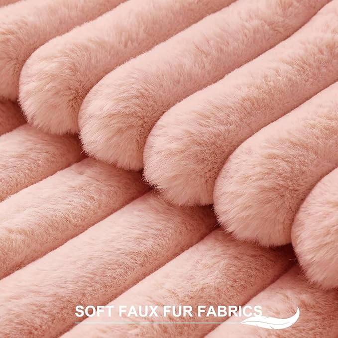 Pallene Faux Fur Plush Lumbar Throw Pillow Covers 12x20 Set of 2, Luxury Soft - Image 2