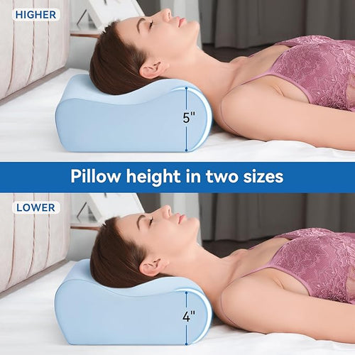 AM AEROMAX Travel Contour Memory Foam Pillow, Cervical Pillow - Image 2