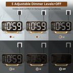 Peakeep Slim Digital Mirror Aesthetic Alarm Clock - Image 4