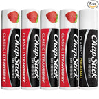 ChapStick Strawberry Lip Balm 4-Pack + 1 Classic Original ChapStick, Lip by ChapStick