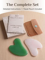 Rena Chris 2PCS Gua Sha Facial Tools: Jade Stone Guasha Tool - Image 6