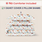 Kotton Culture 120"x120" 3 Pc Super King Plus/Super Oversize King Duvet Cover - Image 2