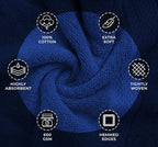 Avalon Towels Luxury 8 Piece Blue Towels Set, 2 Bath Towels, 2 Hand Towels and - Image 5